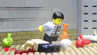 LEGO Zombie Fight | Police Vs Giant Zombie Apocalypse Challenge