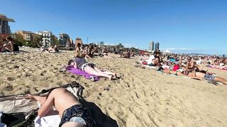 IBIZA Beach Summer - Beautiful Barcelona Beach Best Beach Travel Vlog Walking 4K