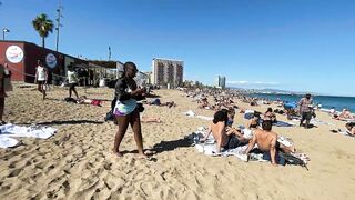 IBIZA Beach Summer - Beautiful Barcelona Beach Best Beach Travel Vlog Walking 4K