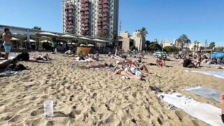 IBIZA Beach Summer - Beautiful Barcelona Beach Best Beach Travel Vlog Walking 4K