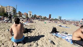 IBIZA Beach Summer - Beautiful Barcelona Beach Best Beach Travel Vlog Walking 4K