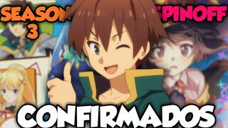 KONOSUBA 3° TEMPORADA E ANIME SPINOFF DA MEGUMIN CONFIRMADOS!!!