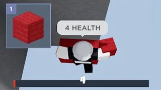 INSANE block clutch at 4hp on mobile.. ????⚡️ roblox bedwars