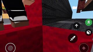 INSANE block clutch at 4hp on mobile.. ????⚡️ roblox bedwars