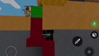 INSANE block clutch at 4hp on mobile.. ????⚡️ roblox bedwars