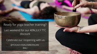 YOGA TEACHER TRAINING 40% OFF - BALI BEACH ISLAND