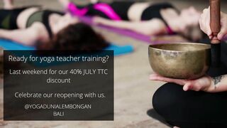 YOGA TEACHER TRAINING 40% OFF - BALI BEACH ISLAND