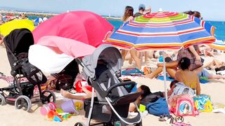 Beach Bogadell / Barcelona beach walk 2022 - Spain best beaches