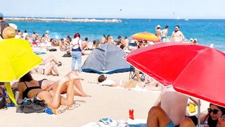 Beach Bogadell / Barcelona beach walk 2022 - Spain best beaches