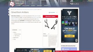 The Silverthorn Antlers Went Limited In Roblox!