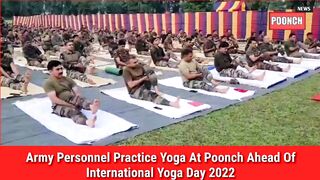 Army Personnel Practice Yoga At Poonch Ahead Of International Yoga Day