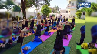 'Yoga Activity' at Garshankar school branch of St. Soldier Group