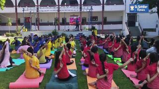 'Yoga Activity' at Garshankar school branch of St. Soldier Group