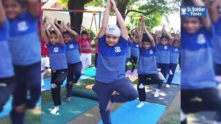 'Yoga Activity' at Garshankar school branch of St. Soldier Group