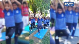 'Yoga Activity' at Garshankar school branch of St. Soldier Group