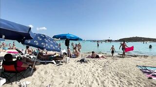 IBIZA Beach Summer - Beautifu Beach of Nissi Top 10 Beaches Walking 4k