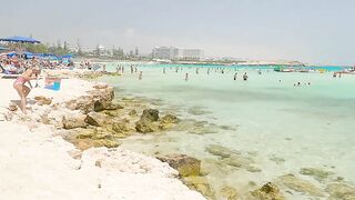 Beach Walk Tours - Ayia Napa Nissi Beach Cyprus 4K WALK / Cyprus Travel Guide