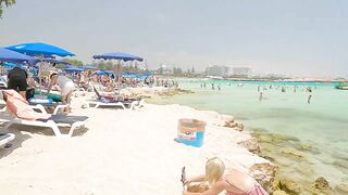 Beach Walk Tours - Ayia Napa Nissi Beach Cyprus 4K WALK / Cyprus Travel Guide