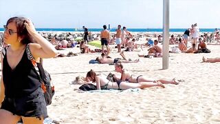 Barcelona beach walk / beach Bogadell ❤️????️Spain best beaches