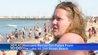 Rescuers revive girl pulled from Lake Michigan at 31st Street Beach