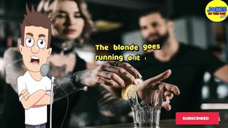 Funny Joke: The blonde met a huge bodybuilder at the bar and they go back to his place