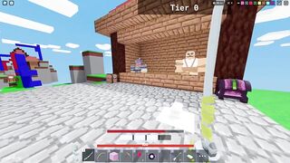 Barbarian bullied him so I tried to give him FREE WIN - Roblox Bedwars