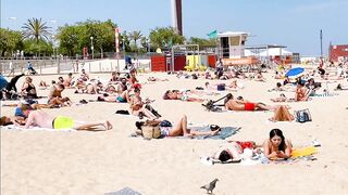 Barcelona beach walk 2022/ beach Nova Icaria ????️????????Spain best beaches