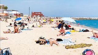 Barcelona beach walk 2022/ beach Nova Icaria ????️????????Spain best beaches