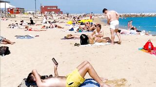 Barcelona beach walk 2022/ beach Nova Icaria ????️????????Spain best beaches