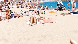 Barcelona beach walk 2022/ beach Nova Icaria ????️????????Spain best beaches