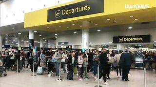 Government blames airlines for ongoing travel chaos as more than 150 UK flights cancelled | ITV News