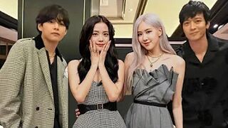 OMG Taehyung Meets Rose & Jisoo at IU Movie Premiere, Leave Together broker BTS Blackpink reaction v