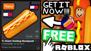 FREE ACCESSORY! HOW TO GET TJ Giant Hotdog Backpack! (ROBLOX Tommy Play Event)