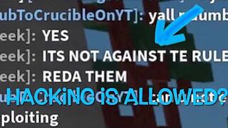 He said hacking is not against the rules (roblox bedwars)