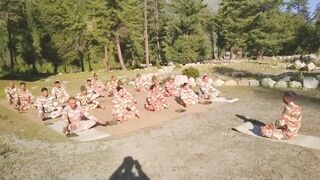 ITBP personnel practicing Yoga ahead of 8th International Day of Yoga in Himachal Pradesh.