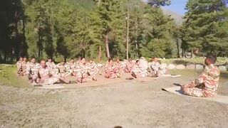 ITBP personnel practicing Yoga ahead of 8th International Day of Yoga in Himachal Pradesh.