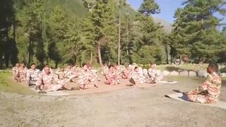 ITBP personnel practicing Yoga ahead of 8th International Day of Yoga in Himachal Pradesh.