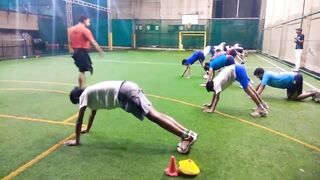 Cricket coaching | fitness training | stretching | agility drill session | Unicorn Sports Mumbai