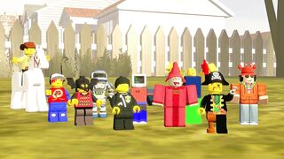 HELLO NEIGHBOR vs LEGO & ROBLOX TOYS (3D Animation Parody Cartoon Challenge)