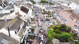 Jubilee: Street party in Devon spills onto the beach as people across the country celebrate