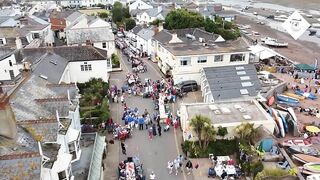 Jubilee: Street party in Devon spills onto the beach as people across the country celebrate