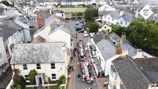 Jubilee: Street party in Devon spills onto the beach as people across the country celebrate