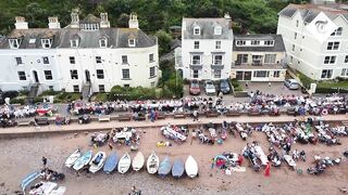 Jubilee: Street party in Devon spills onto the beach as people across the country celebrate