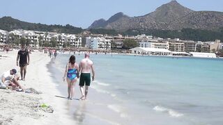 ALCUDIA MALLORCA 2022 BEACH OLD TOWN 4K