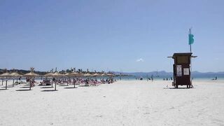 ALCUDIA MALLORCA 2022 BEACH OLD TOWN 4K