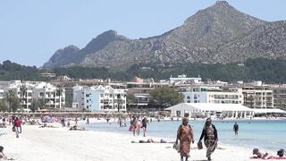 ALCUDIA MALLORCA 2022 BEACH OLD TOWN 4K