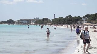 ALCUDIA MALLORCA 2022 BEACH OLD TOWN 4K