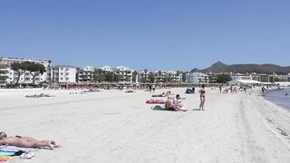 ALCUDIA MALLORCA 2022 BEACH OLD TOWN 4K