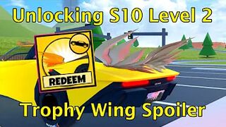 Unlocking Season 10 Level 2 Trophy Wing Spoiler in Roblox Jailbreak