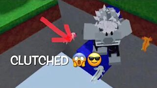 This block clutch saved me ???????? (roblox bedwars)